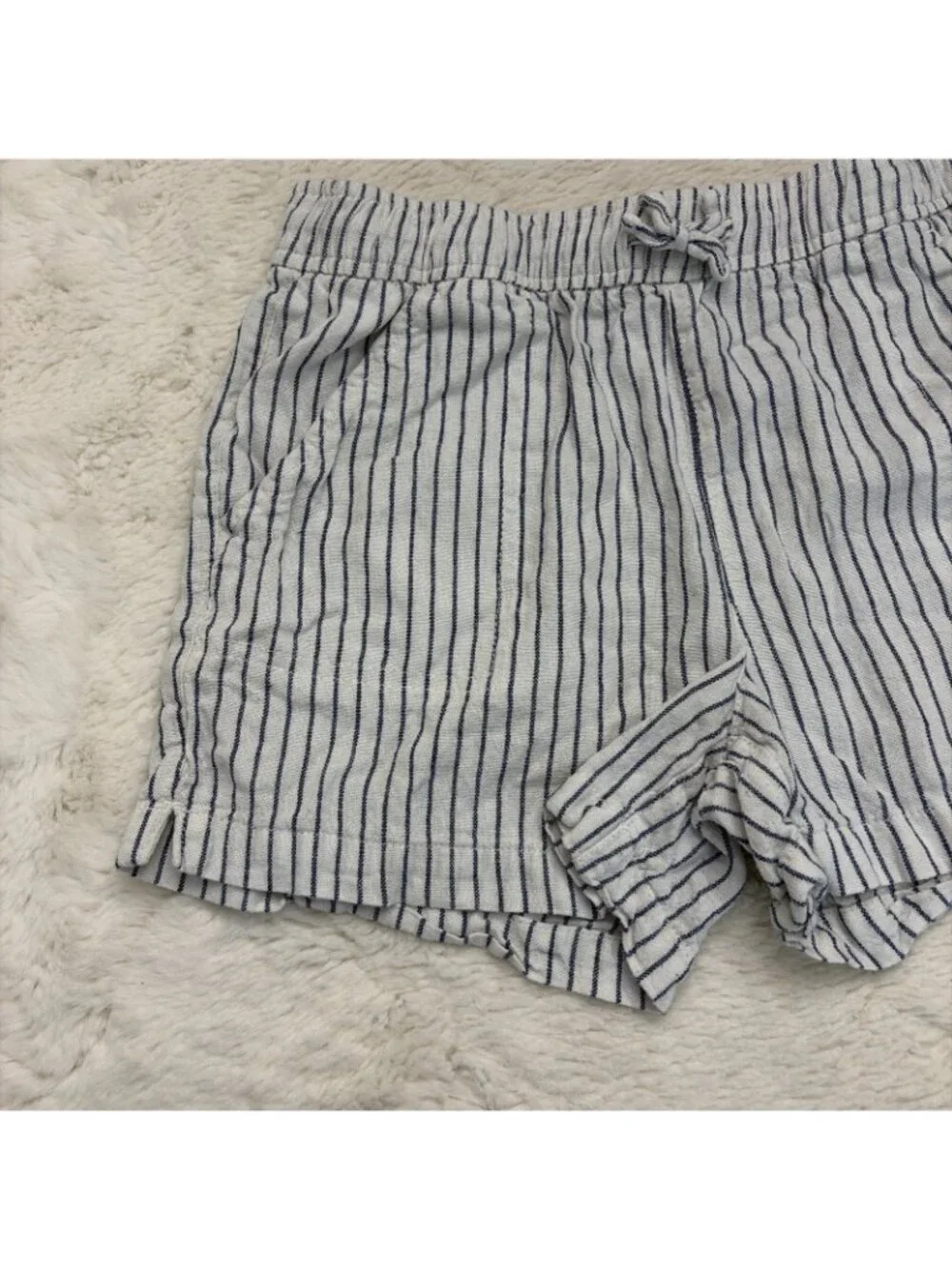 Old Navy Girls Beachy Striped Shorts Linen Blend 14/16
